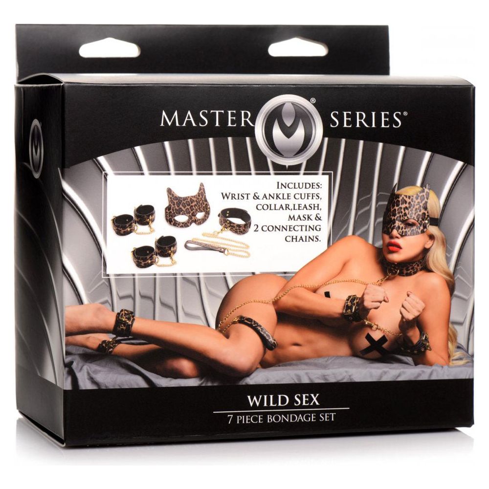 Wild Sex 7 Piece Bondage Set - Brown