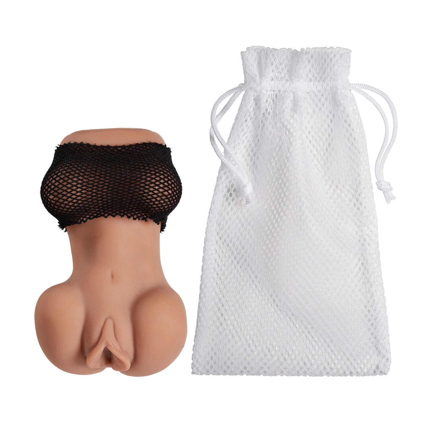 Cloud 9 Mini Body Dual Stroker Pleasure Pussy and  Ass - Tan