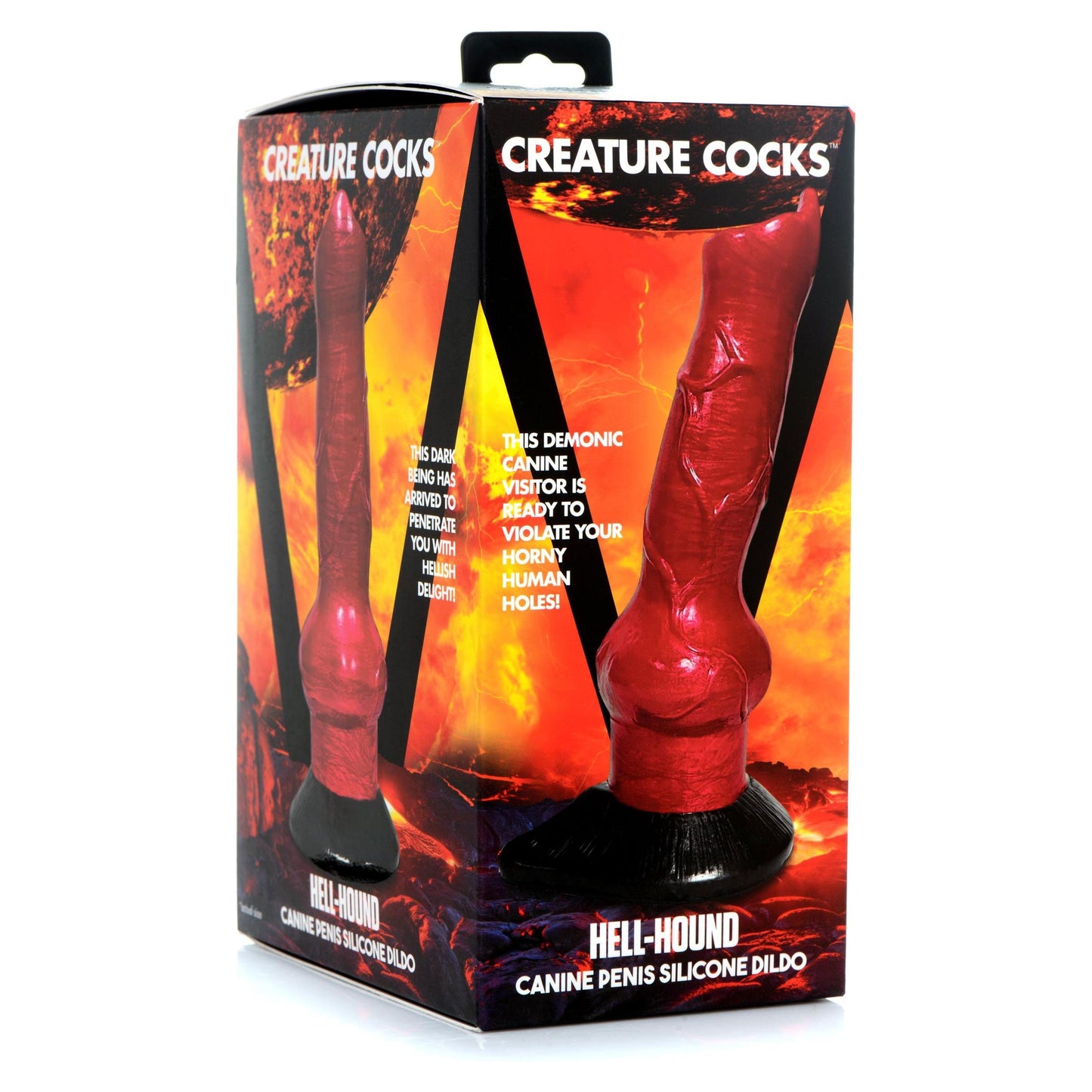 Cc - Hellhound - Canine Penis Silicone Dildo - Red