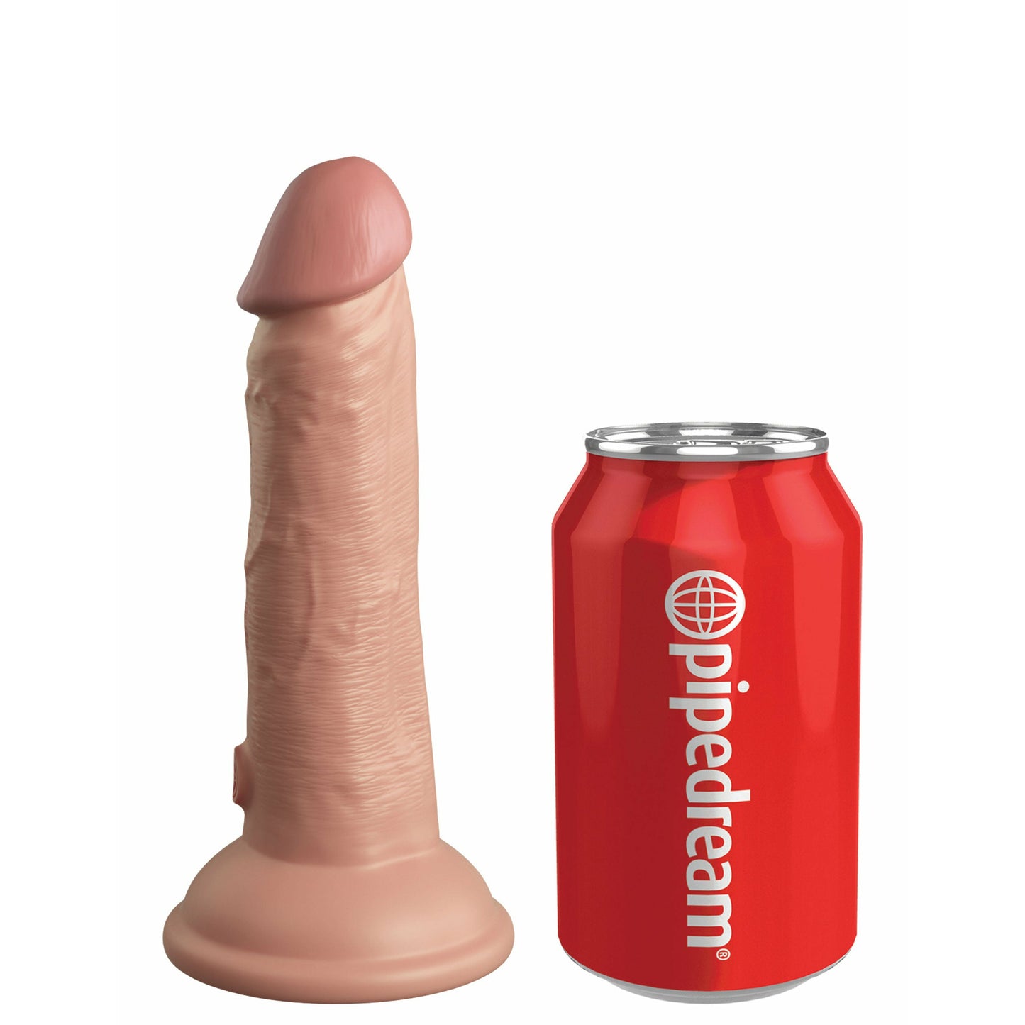 King Cock Elite 6 Inch Vibrating Dual Silicone Dual Density Cock - Light