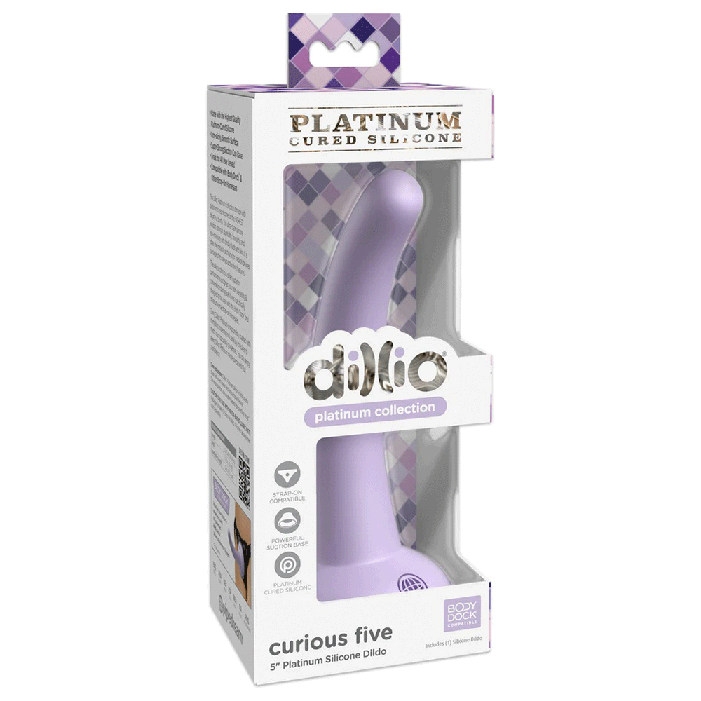 Dillio Platinum - Curious Five 5 Inch Dildo - Purple