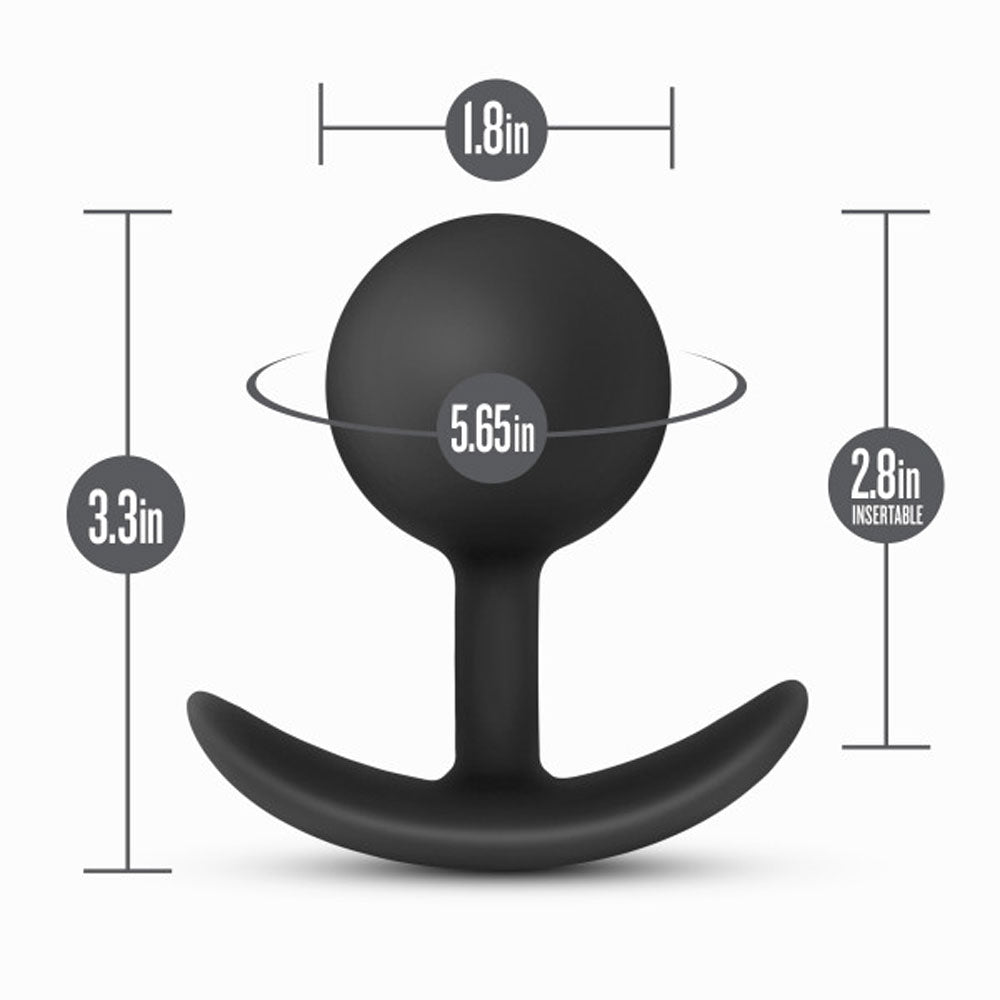 Anal Adventures - Platinum - Silicone Vibra Plug - Black