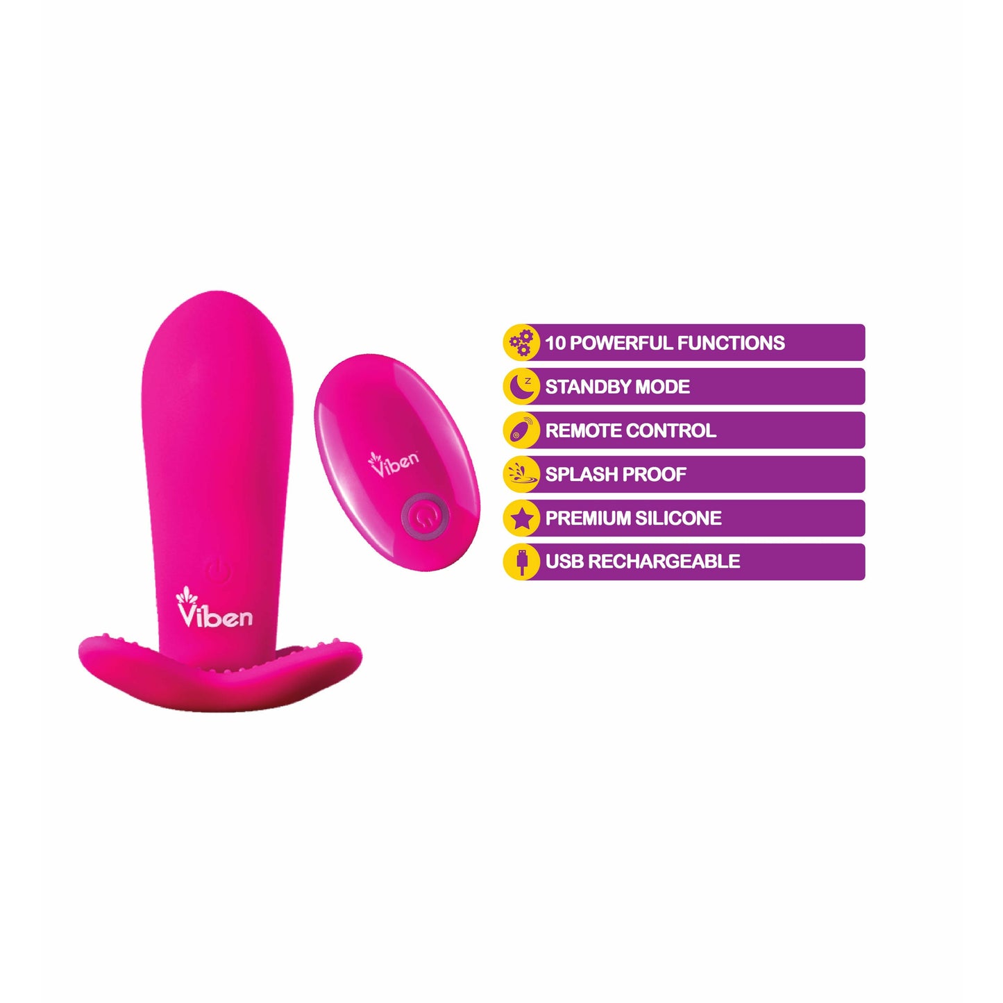 Intrigue - Hot Pink - Remote Control 10-Function Panty Vibe
