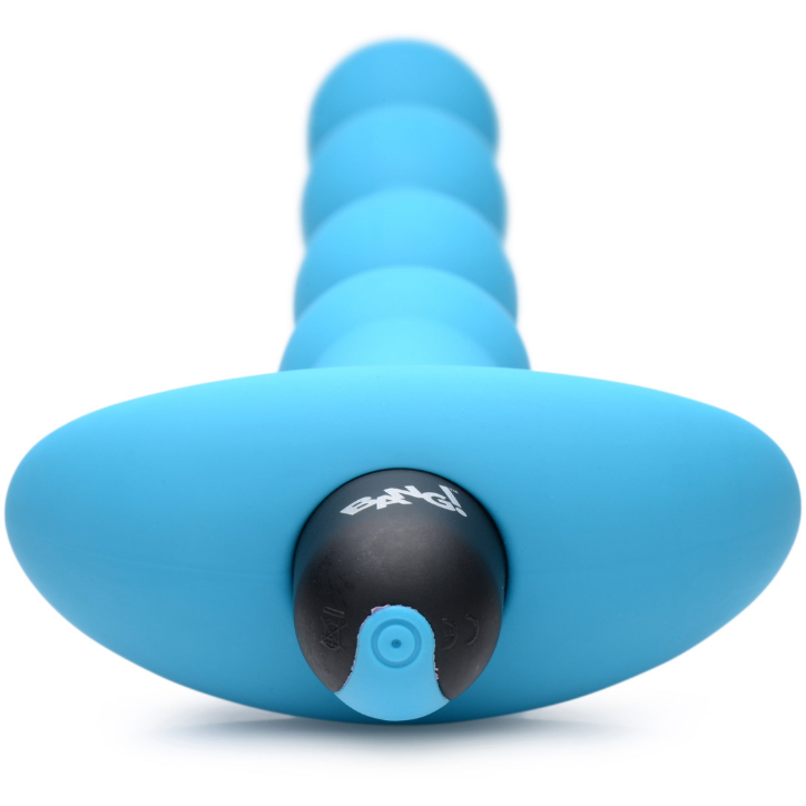 Bang - Vibrating Silicone Anal Beads and Remote Control - Blue