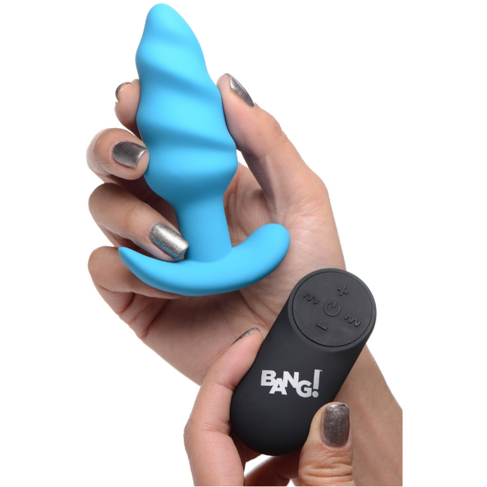 21x Silicone Swirl Plug With Remote - Blue