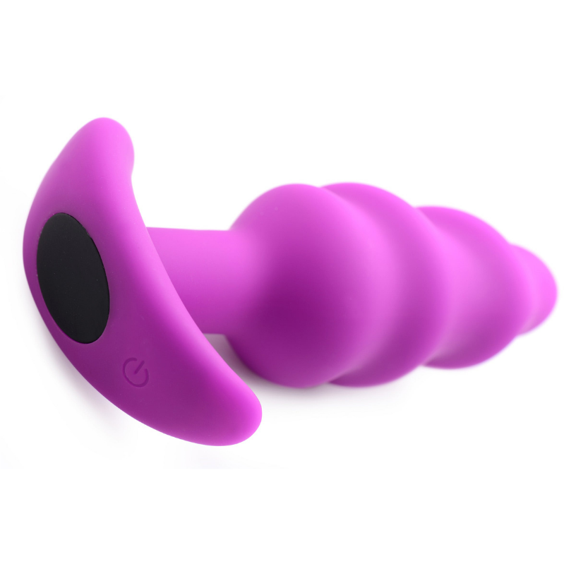 21x Silicone Swirl Plug With Remote - Purple