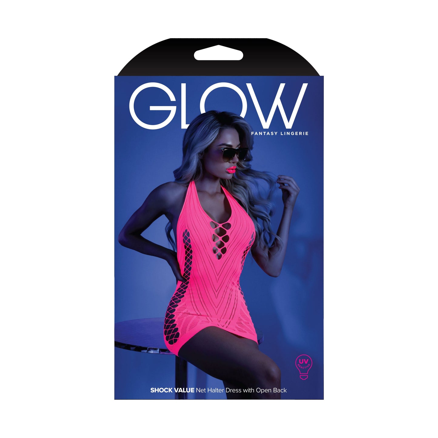 Shock Value Halter Dress - One Size - Neon Pink