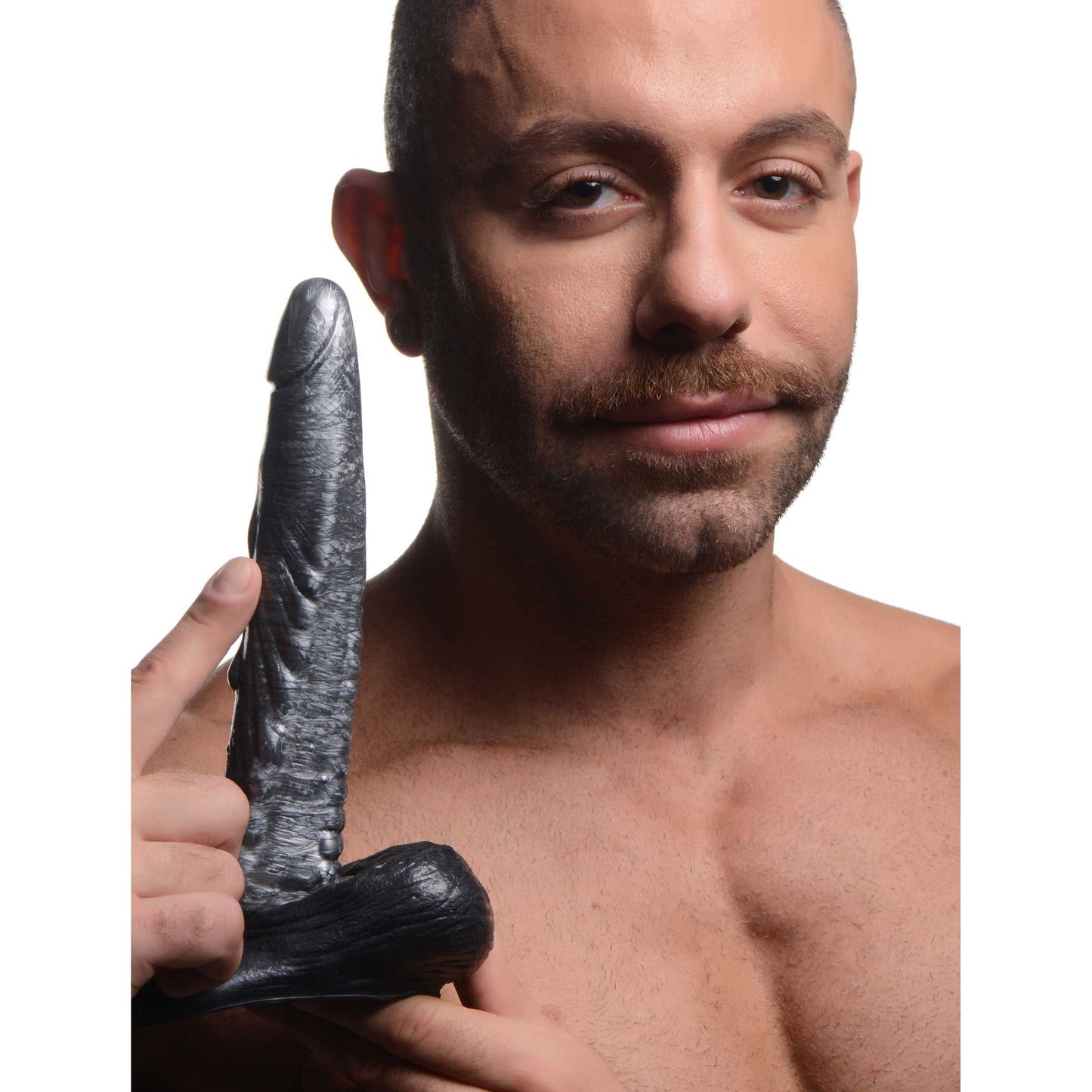 Cc - the Gargoyle Rock Hard Silicone Dildo -  Silver