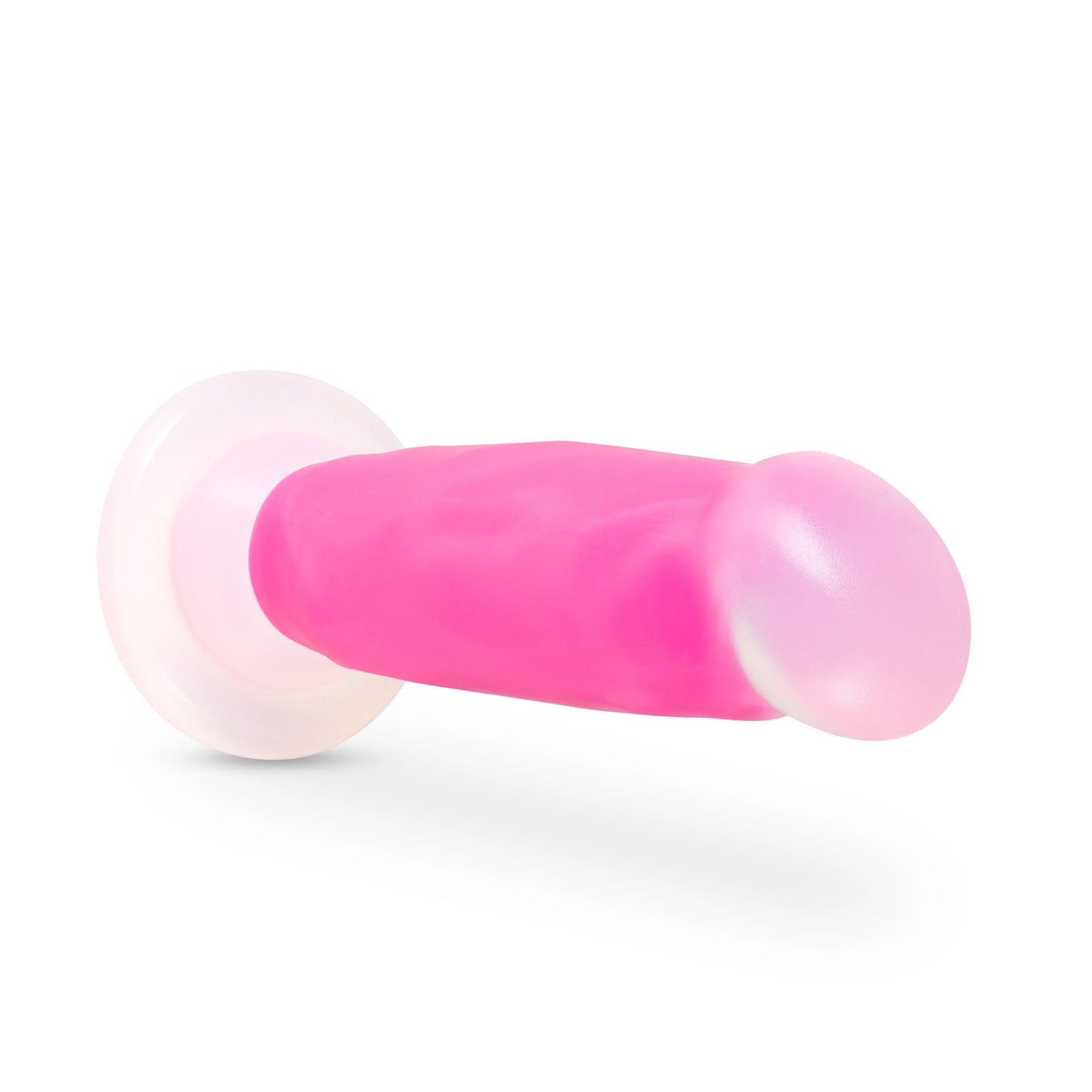 Neo Elite Glow in the Dark - Marquee - 8 Inch Silicone Dual Density Dildo - Neon Pink