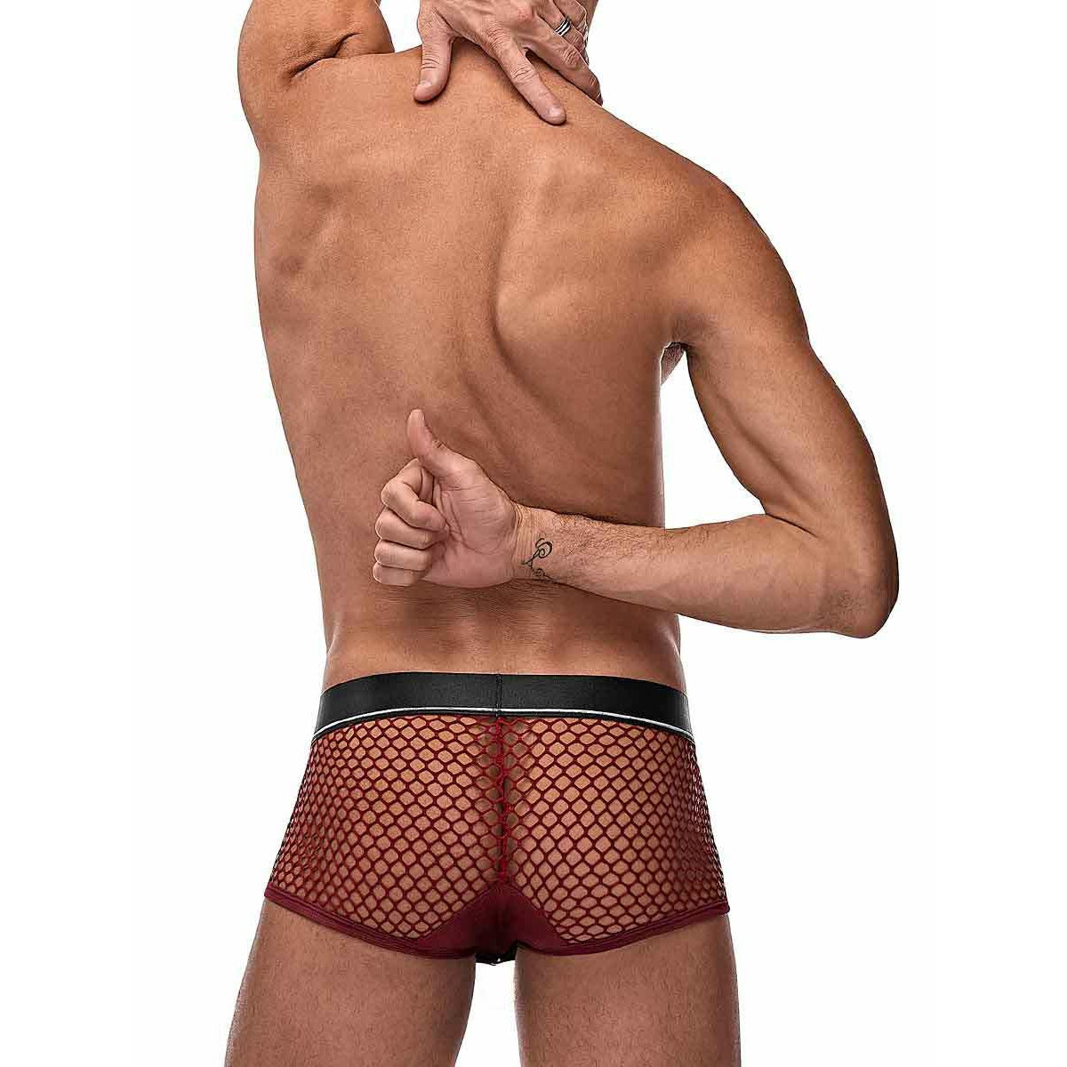 Cock Pit Net Mini Cock Ring Short - Extra Large - Burgundy