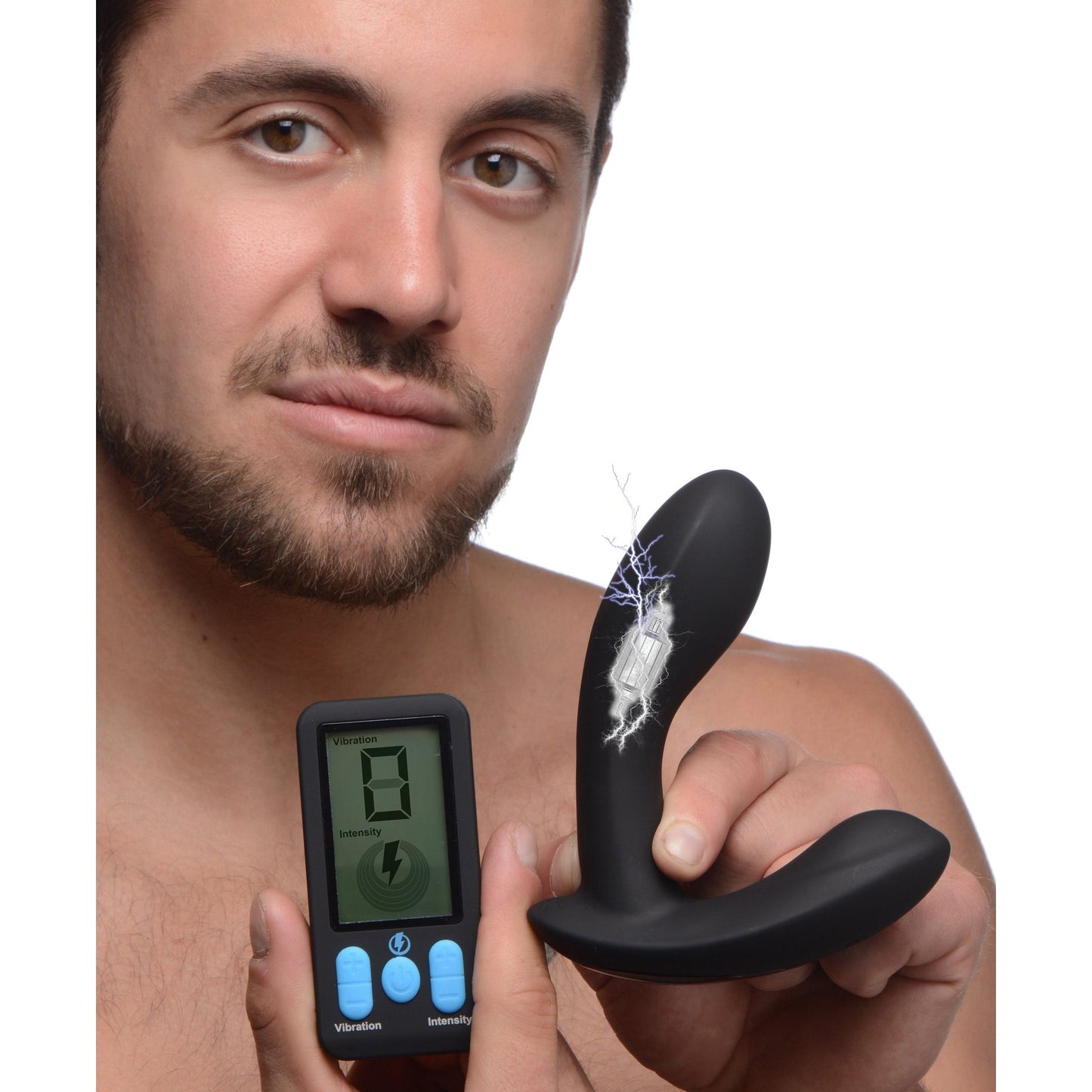 E-Stim and Vibrating Prostate Massager - Black