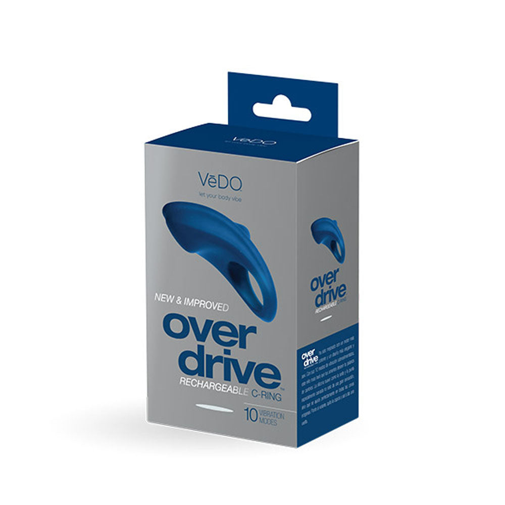 Over Drive Plus Rechargeable Cock Ring - Blue VI-R0606