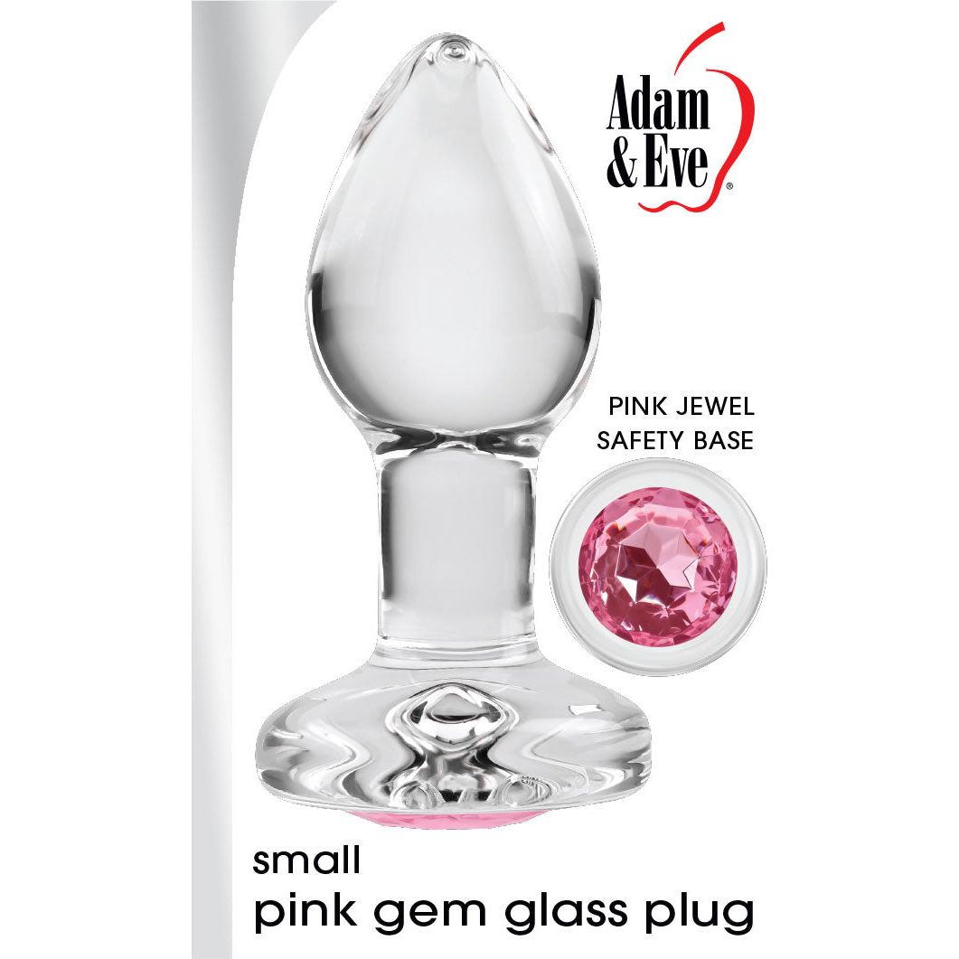 Pink Gem Glass Plug - Small - Pink