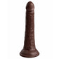 King Cock Elite 7 Inch Silicone Dual Density Cock  - Brown