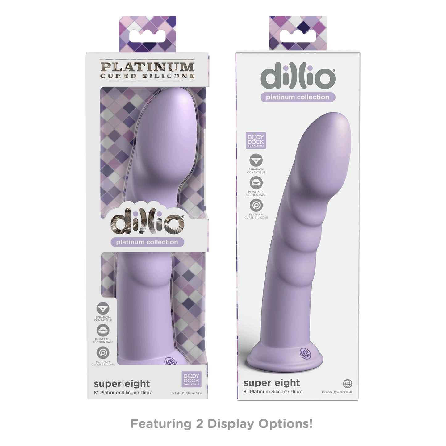 Dillio Platinum - Super Eight 8 Inch Dildo - Purple
