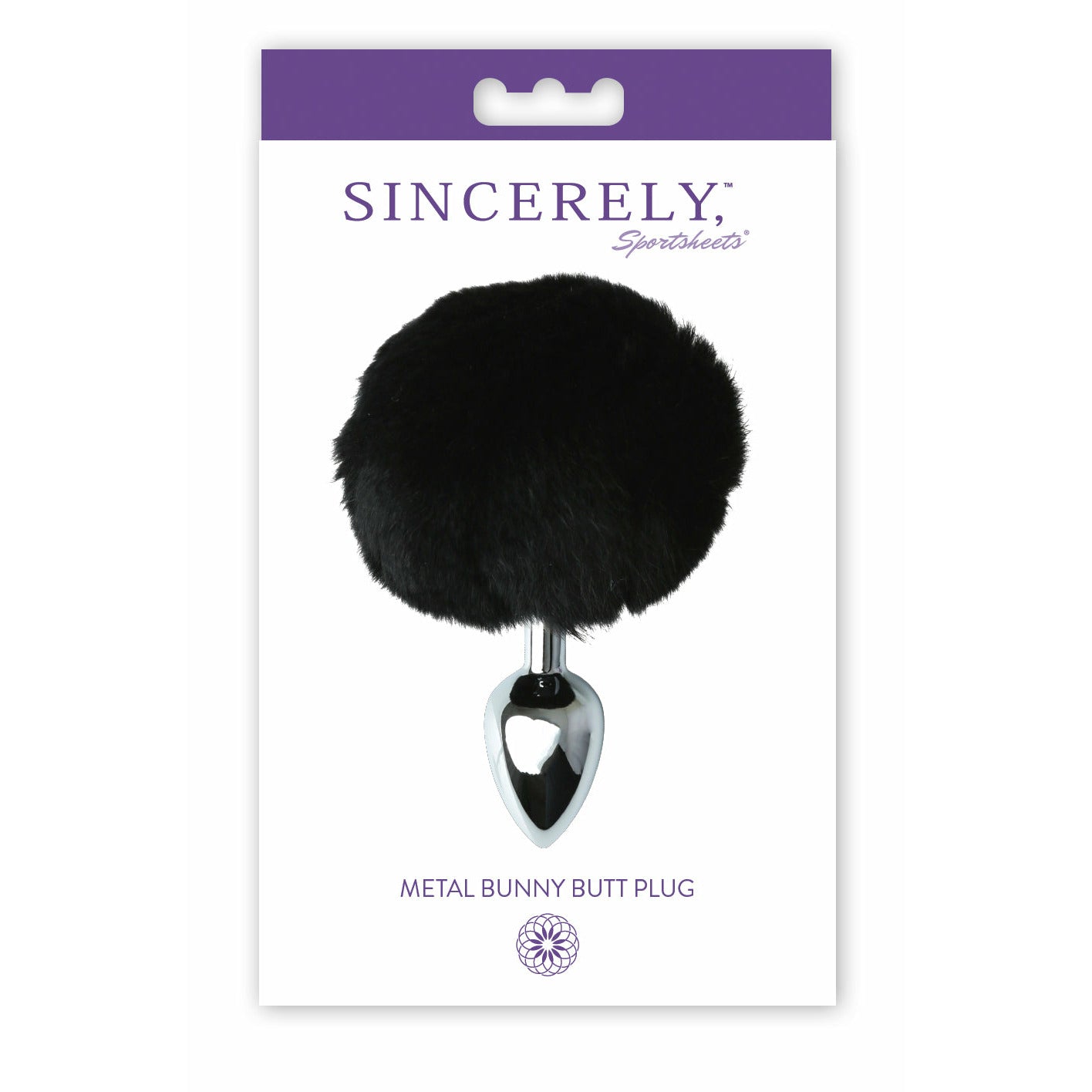 Sincerely Metal Bunny Butt Plug - Black