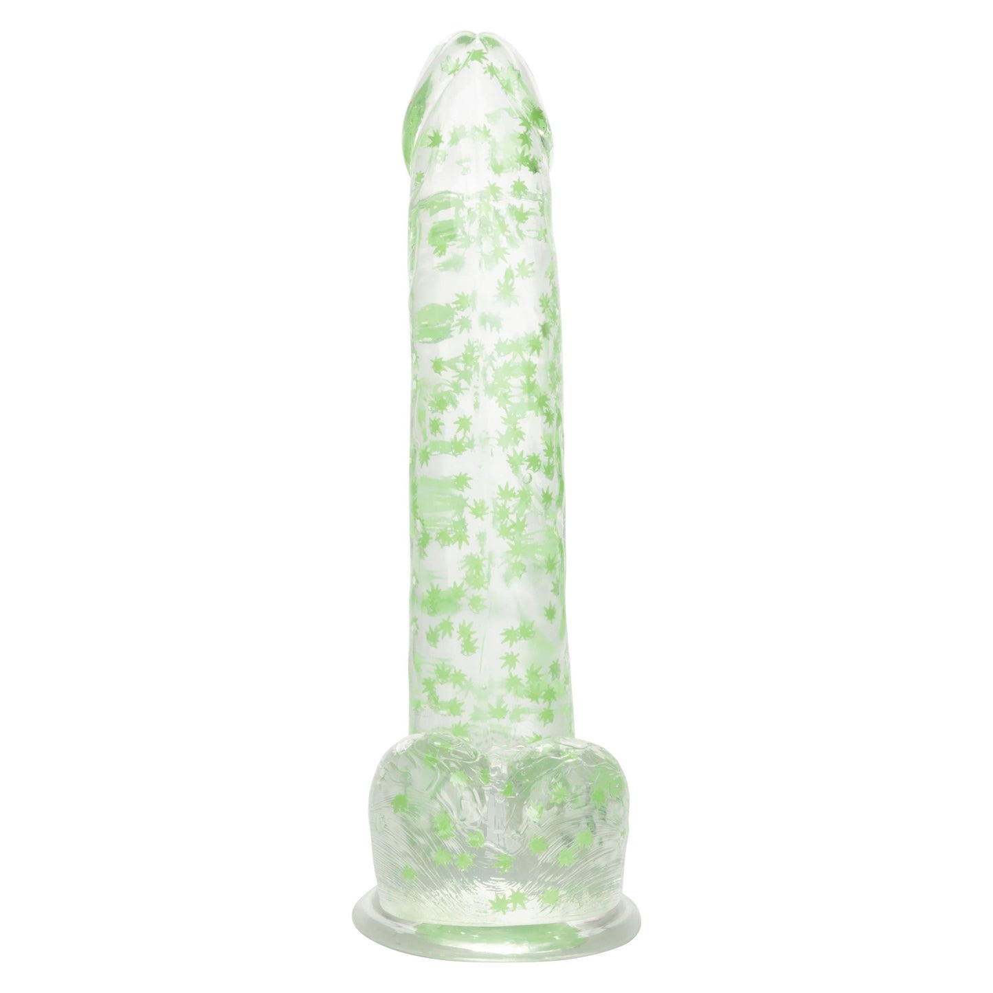 Naughty Bits I Leaf Dick Glow-in-the-Dark Weed  Leaf Dildo - Glow in the Dark