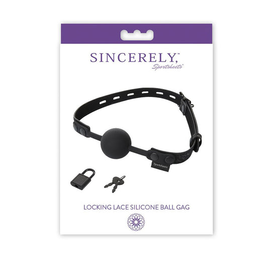 Sincerely Locking Lace Ball Gag SS520-09