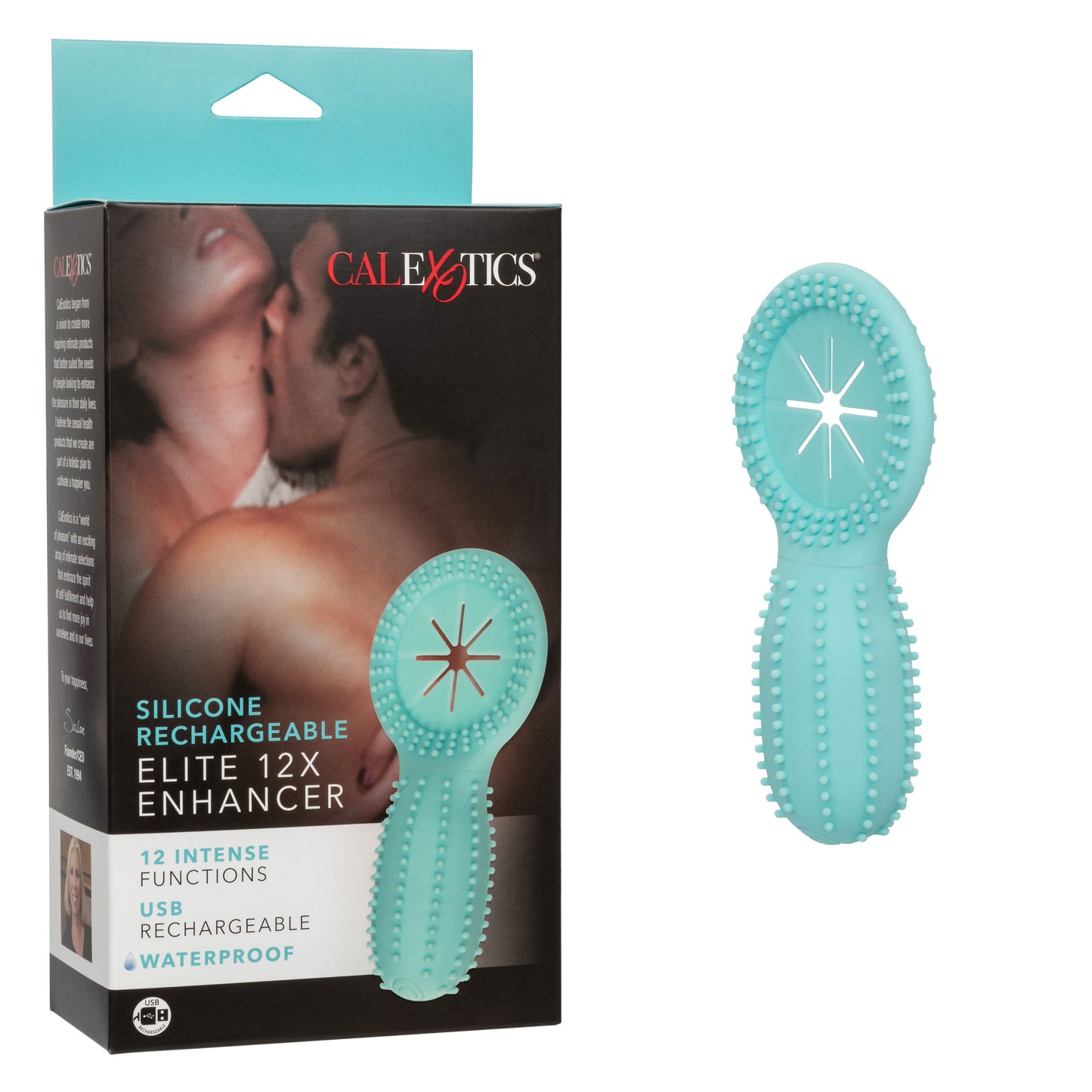 Silicone Rechargeable Elite 12x Enhancer - Teal