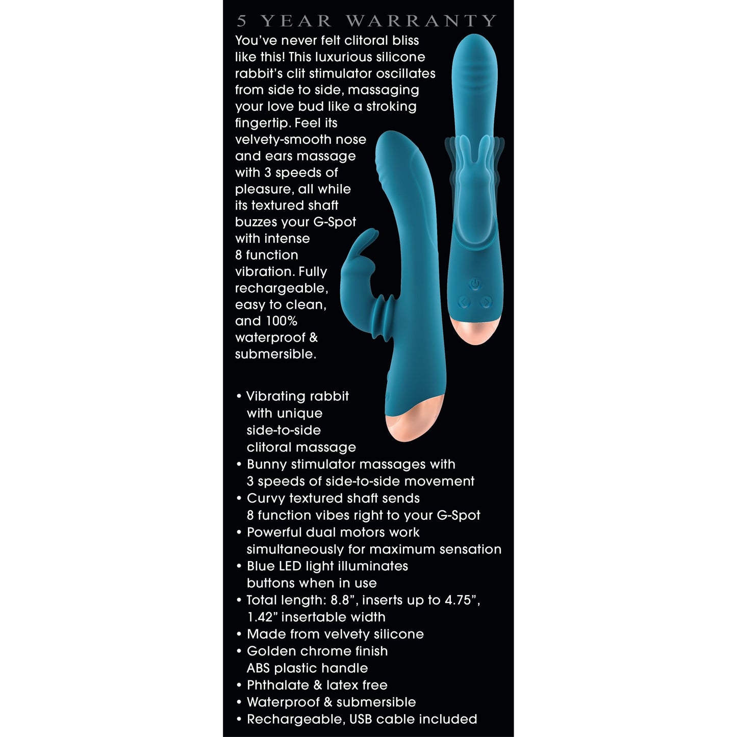 Shimmy and Shake Velvet Rabbit - Blue