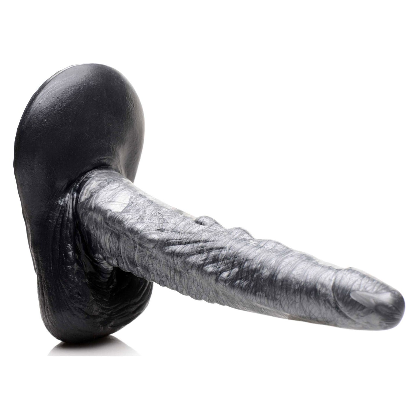 Cc - the Gargoyle Rock Hard Silicone Dildo -  Silver