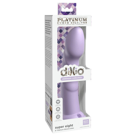 Dillio Platinum - Super Eight 8 Inch Dildo - Purple