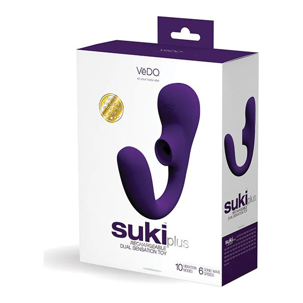 Suki Plus Rechargeable Dual Sonic Vibe - Deep Purple