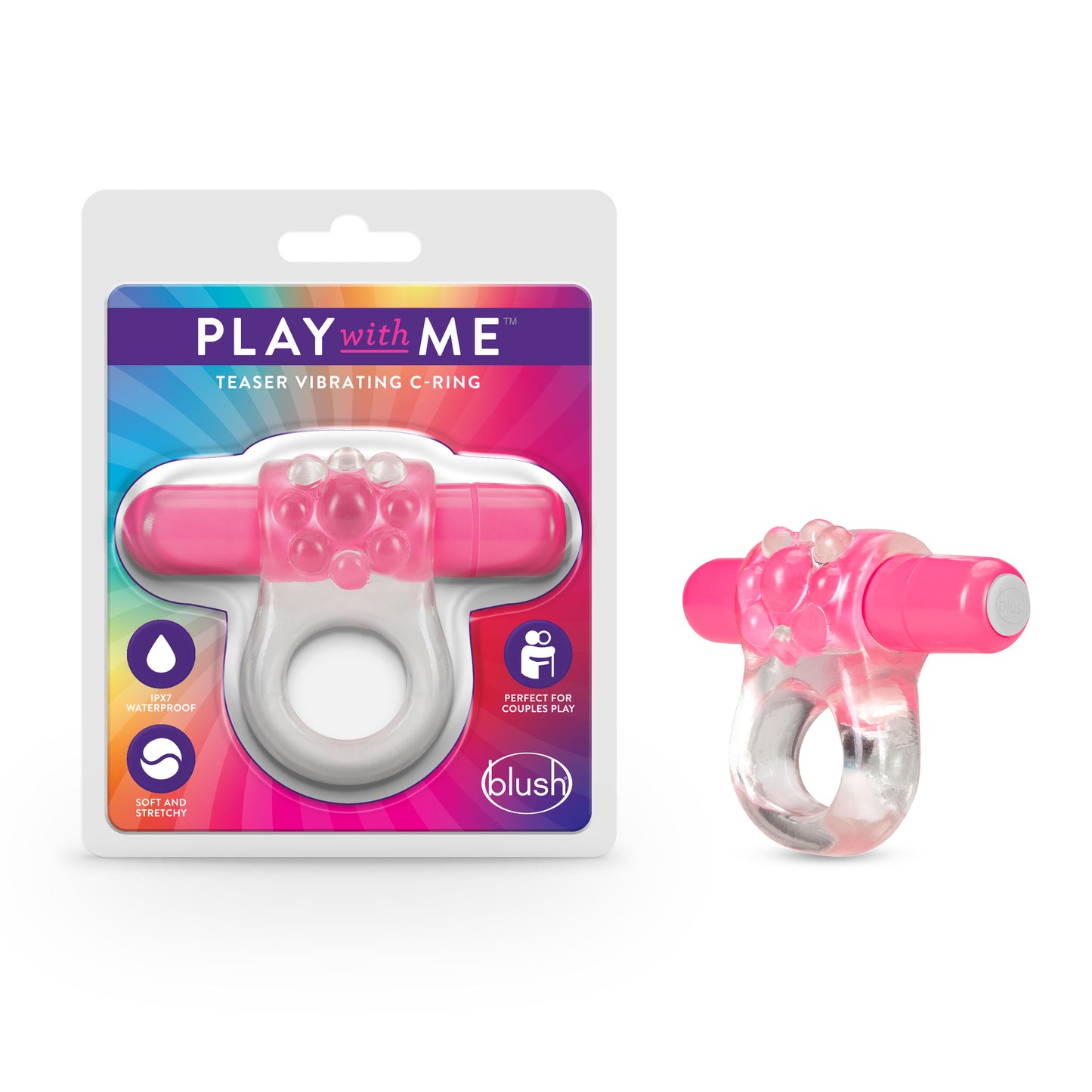 Play with Me Teaser Vibrating C-Ring in Pink