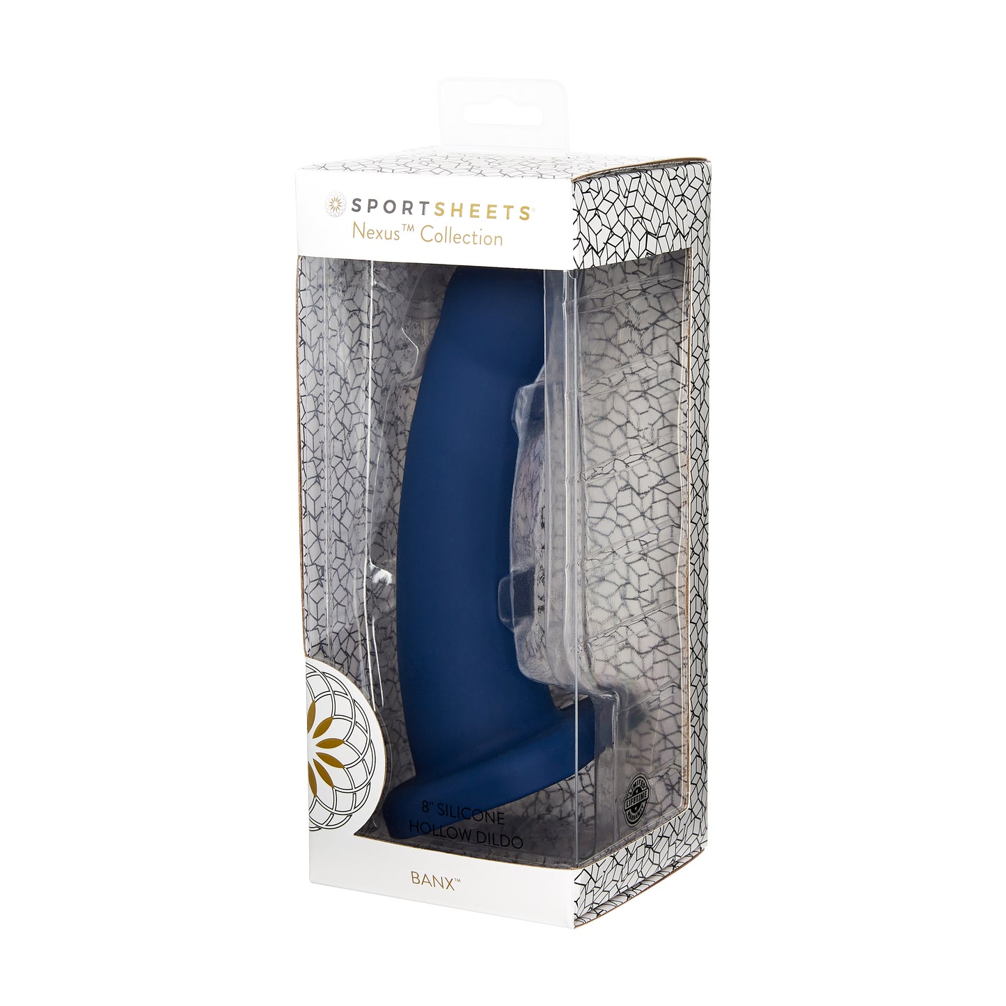 Nexus Collection - Banx - 8 Inch Silicone Dildo - Navy