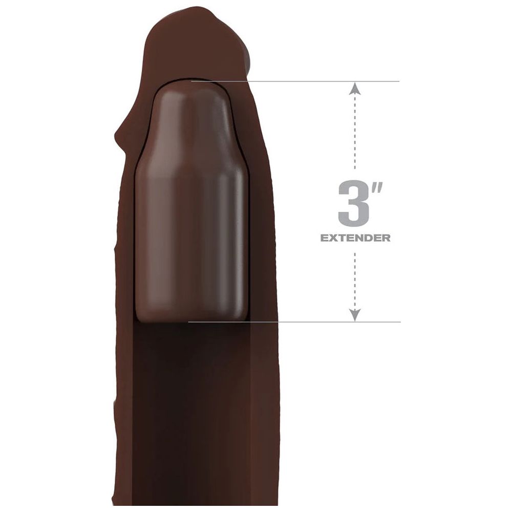 Fantasy X-Tensions Elite 7 Inch Extension With Strap - Brown