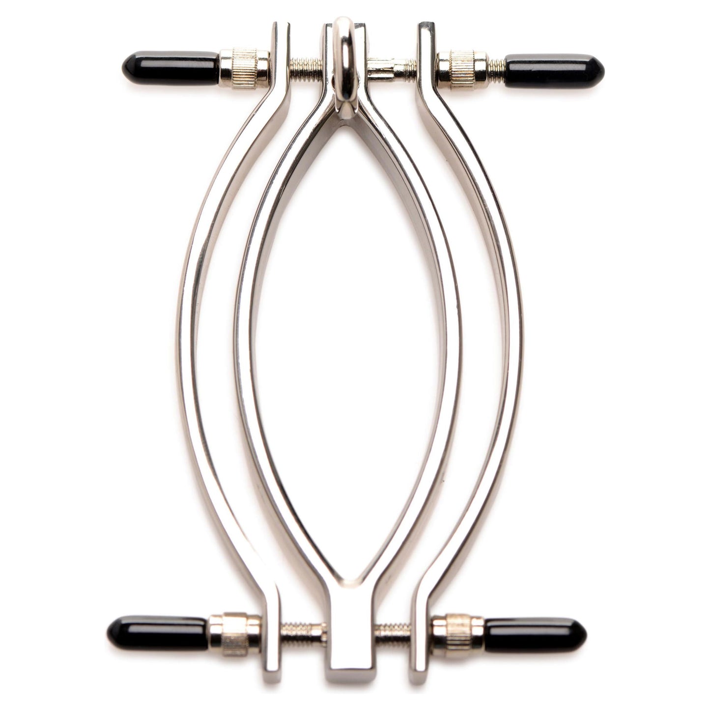 Pussy Tugger Adjustable Pussy Clamp With Leash - Silver