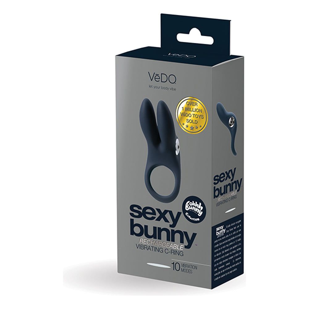 Sexy Bunny Rechargeable Ring - Black Pearl