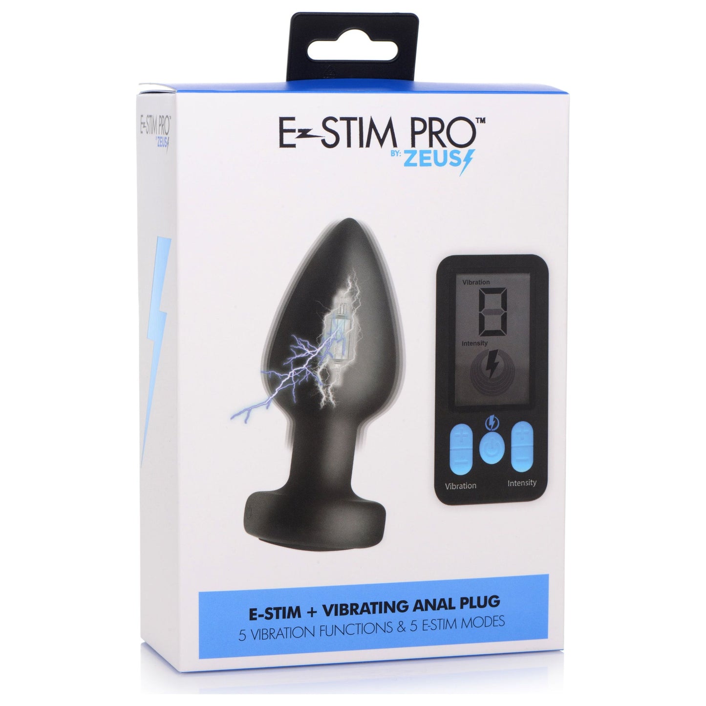 E-Stim and Vibrating Anal Plug - Black