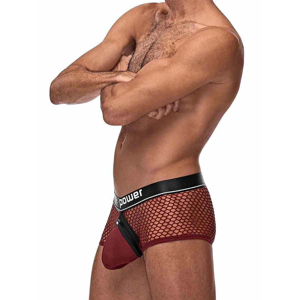 Cock Pit Net Mini Cock Ring Short - Extra Large - Burgundy