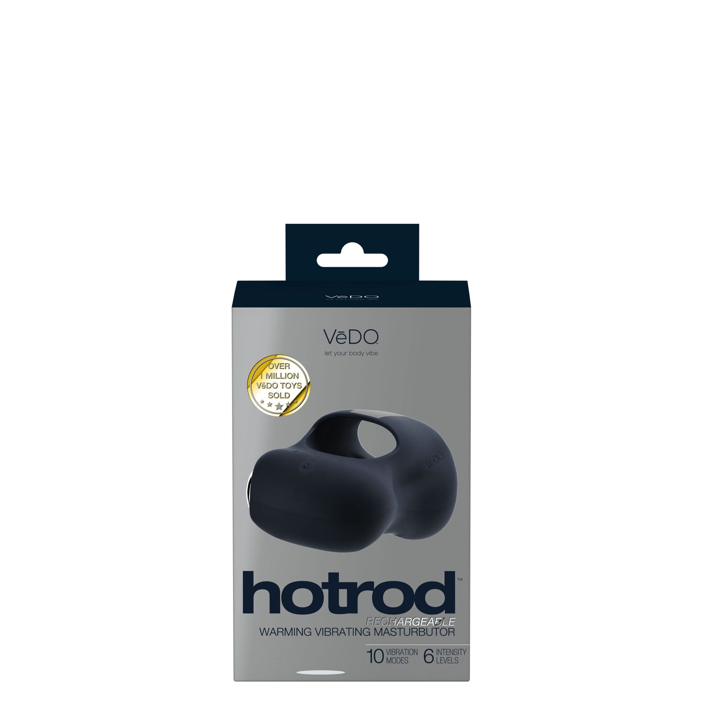 Hotrod Warming Vibrating Masturbator - Black