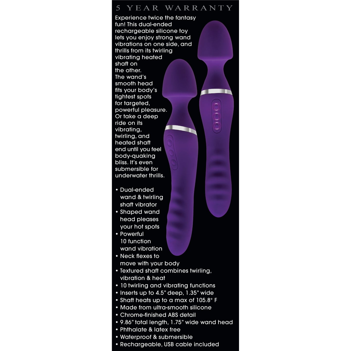 The Dual End Twirling Wand - Purple