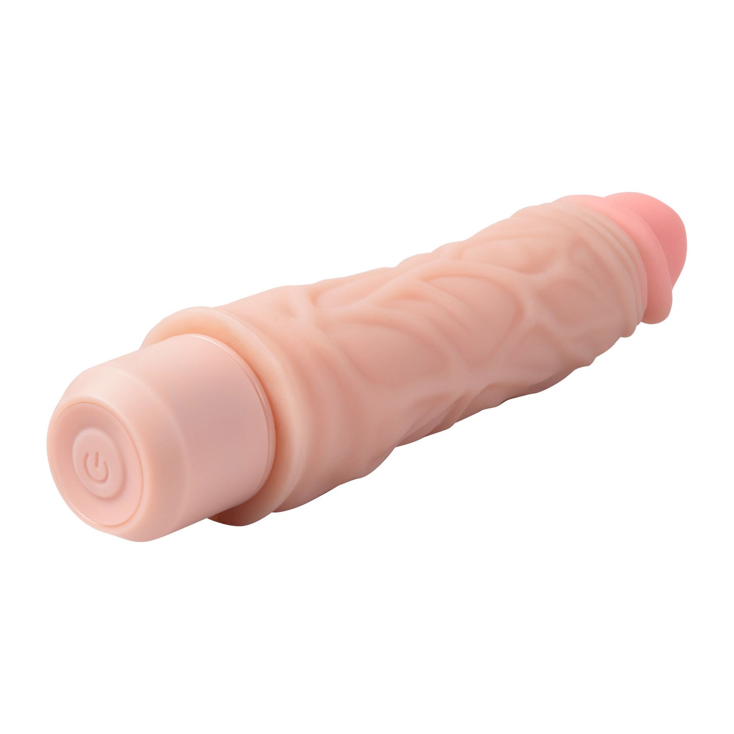Dr. Skin Silicone - Dr. David - 8 Inch Vibrating  Dildo - Beige