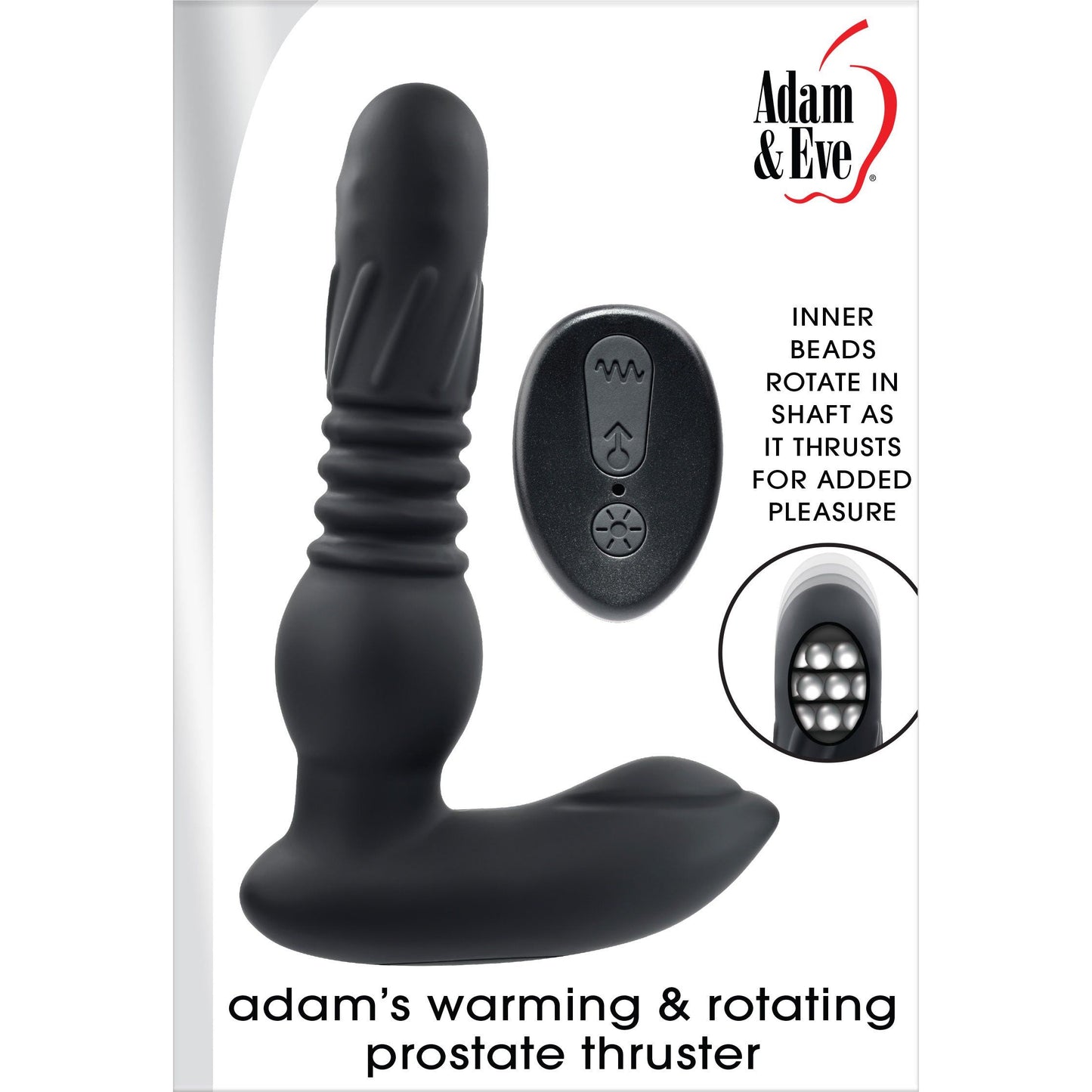 Adam's Warming and Rotating Prostate Thruster -  Black