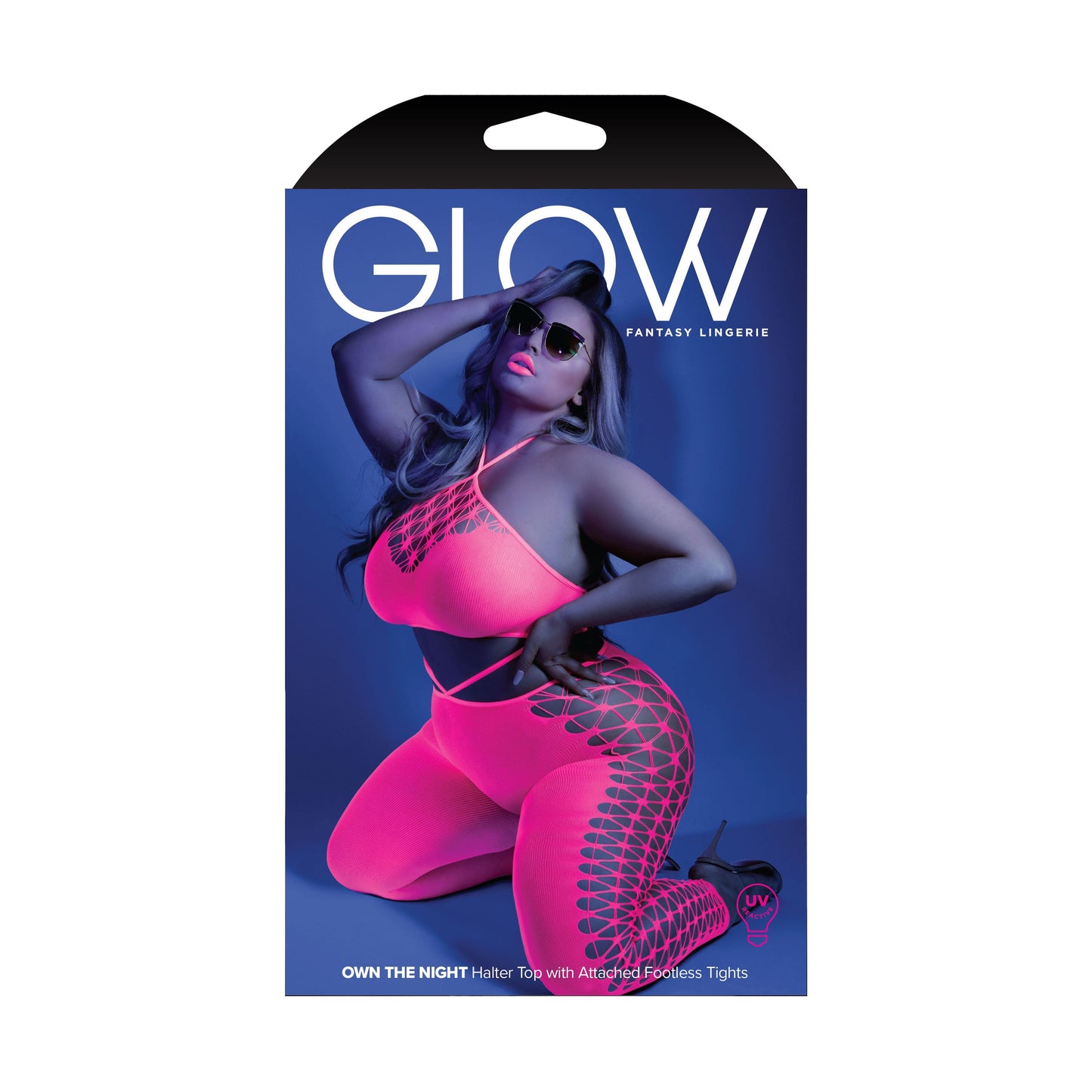 Own the Night Bodystocking - Queen - Neon Pink