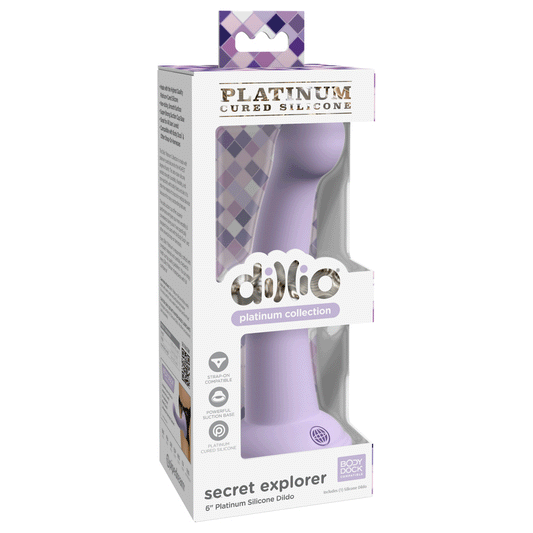 Dillio Platinum - Secret Explorer 6 Inch Dildo - Purple