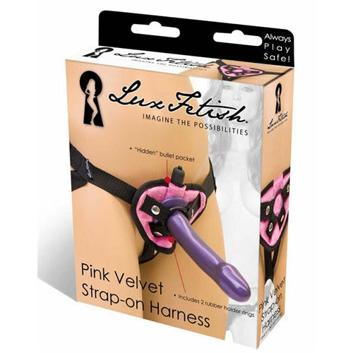 Pink Velvet Strap-on Harness EL-LF-1338