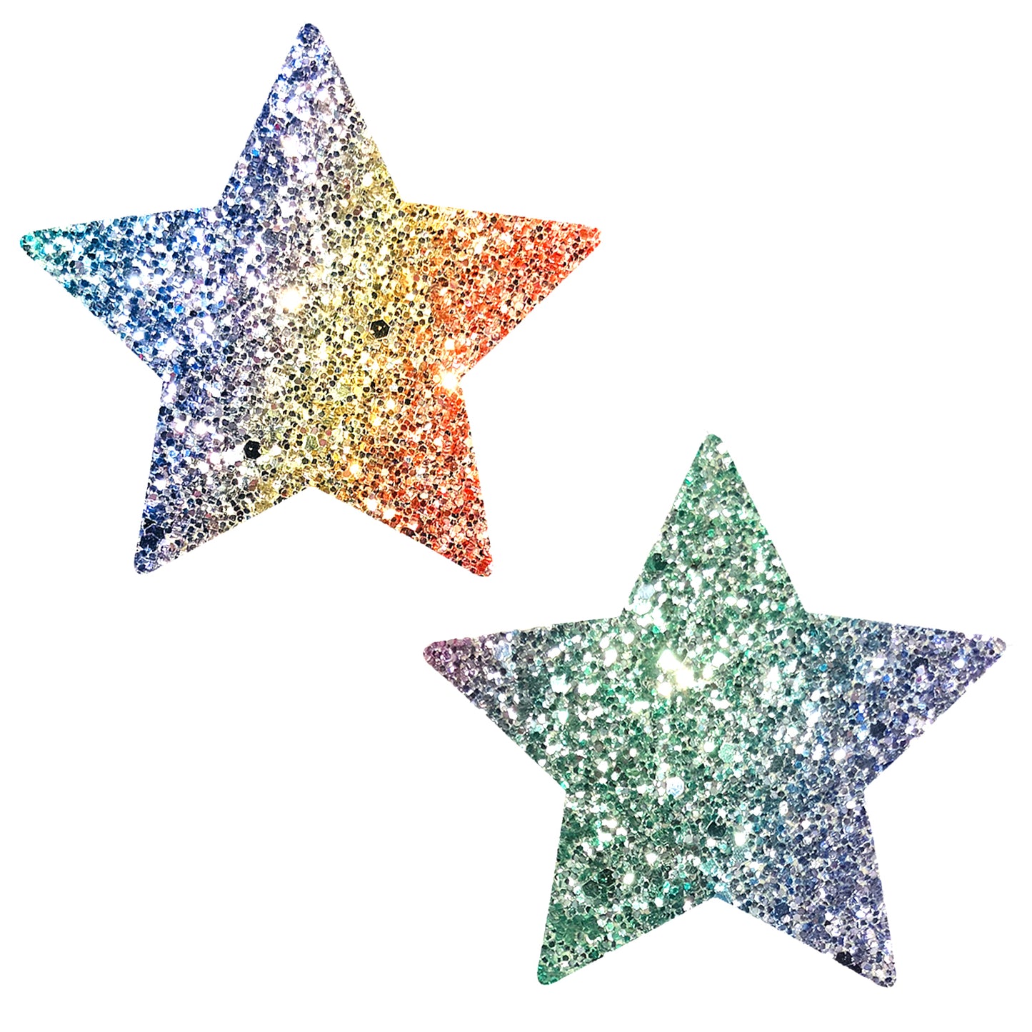 Super Sparkle Rock Kandi Chunky Rainbow Glitter Starry Nights Nipztix Pasties NN-SSR-STR-NS