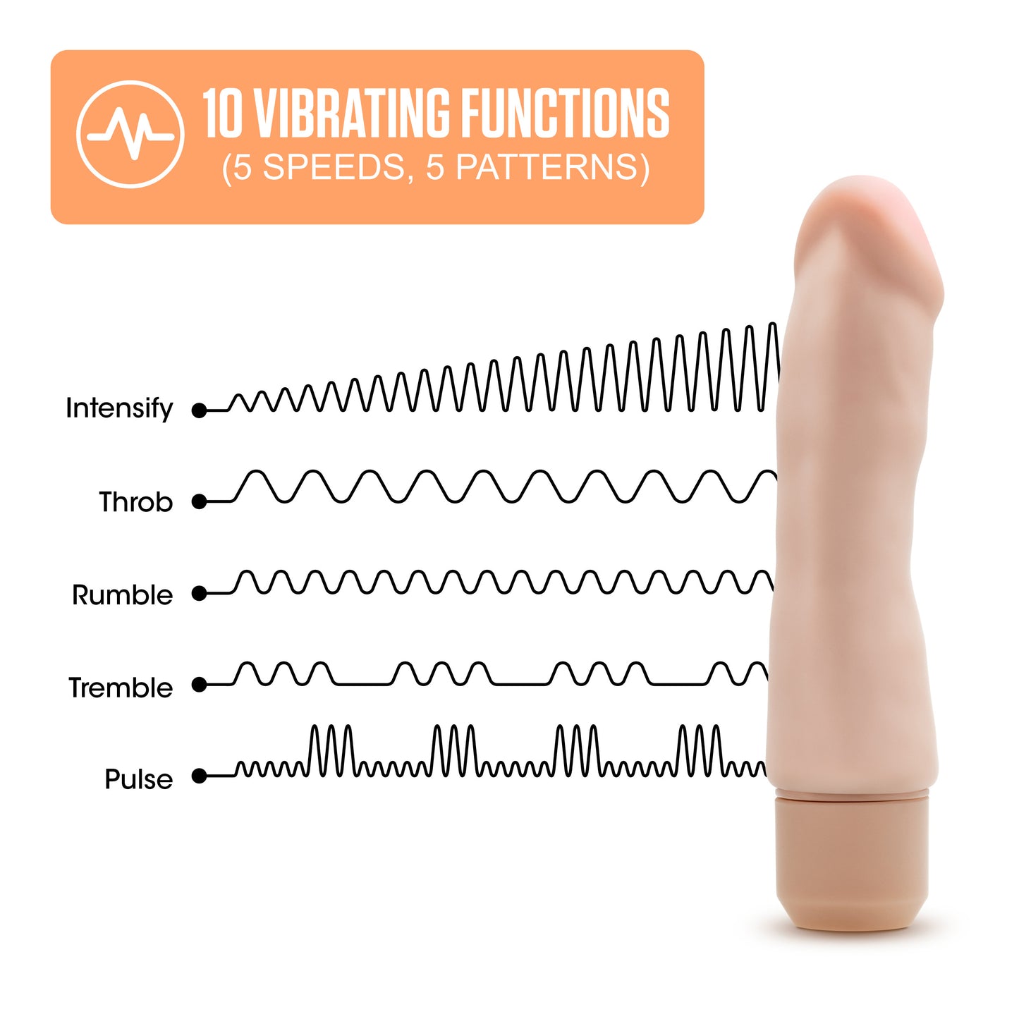 Dr. Skin Silicone Dr. Steve - 7 Inch Vibrating Dildo - Beige