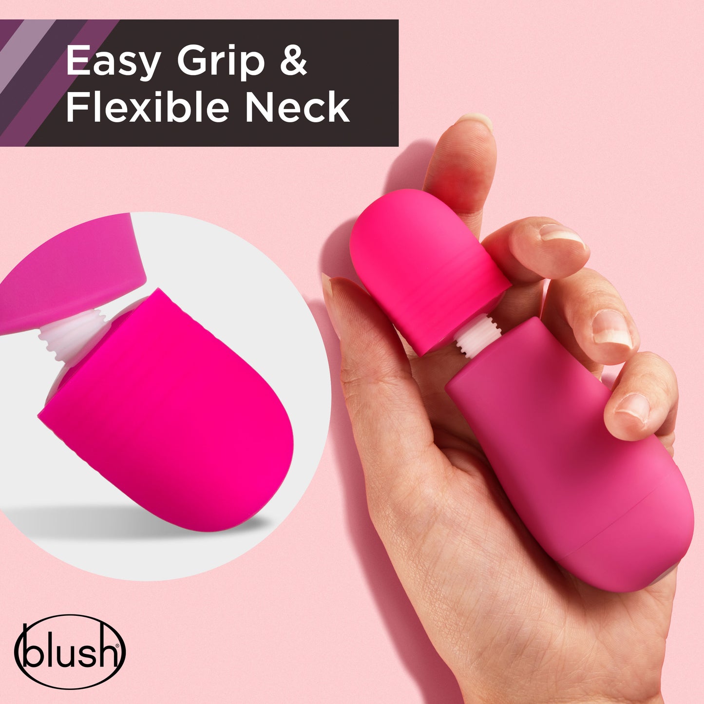 Rosé Petite Waterproof Massage Wand in Pink