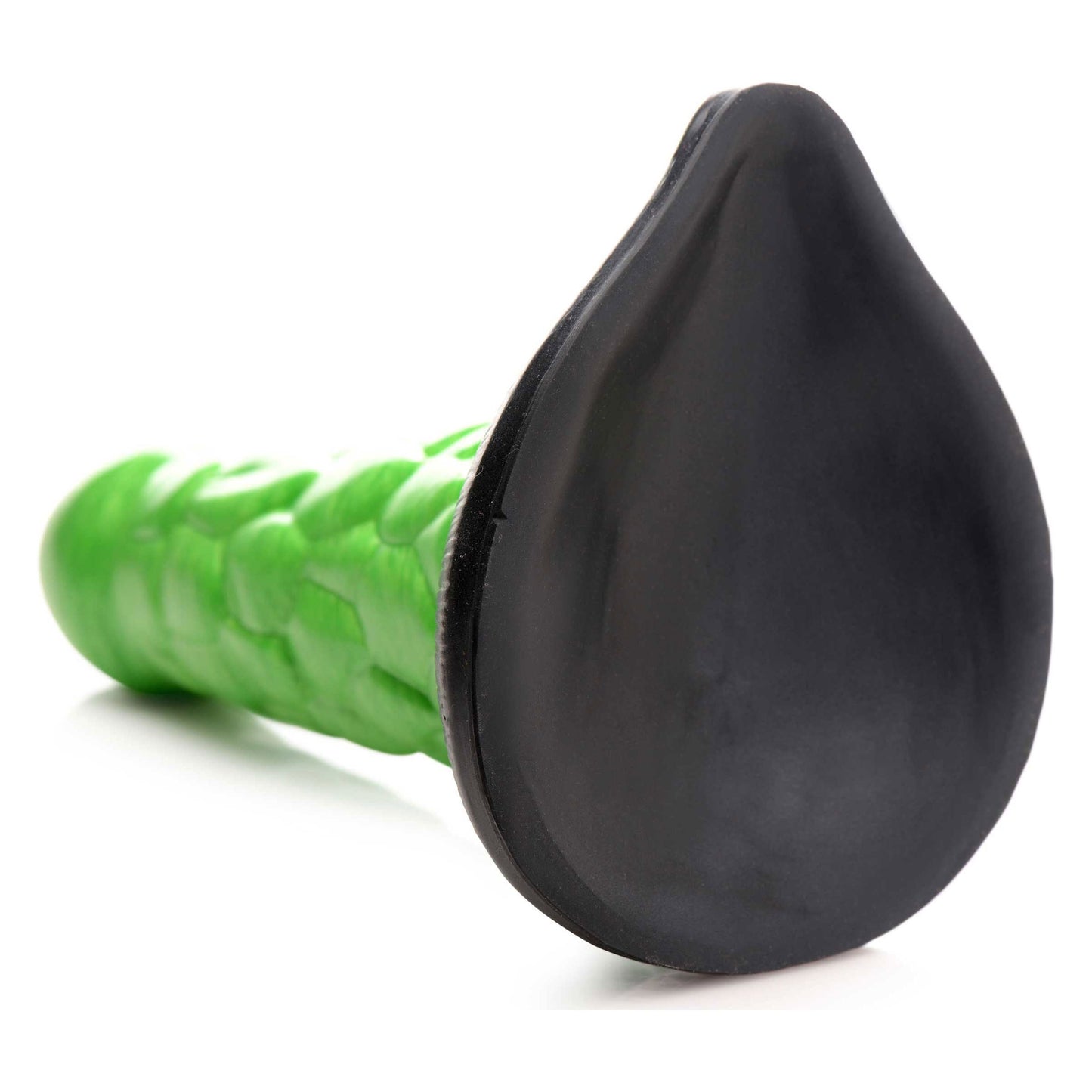 Cc - Radioactive Reptile Thick Scaly Silicone  Dildo - Green