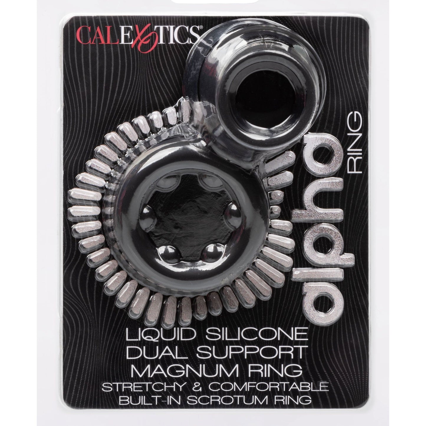 Alpha Liquid Silicone Dual Support Magnum Ring - Black