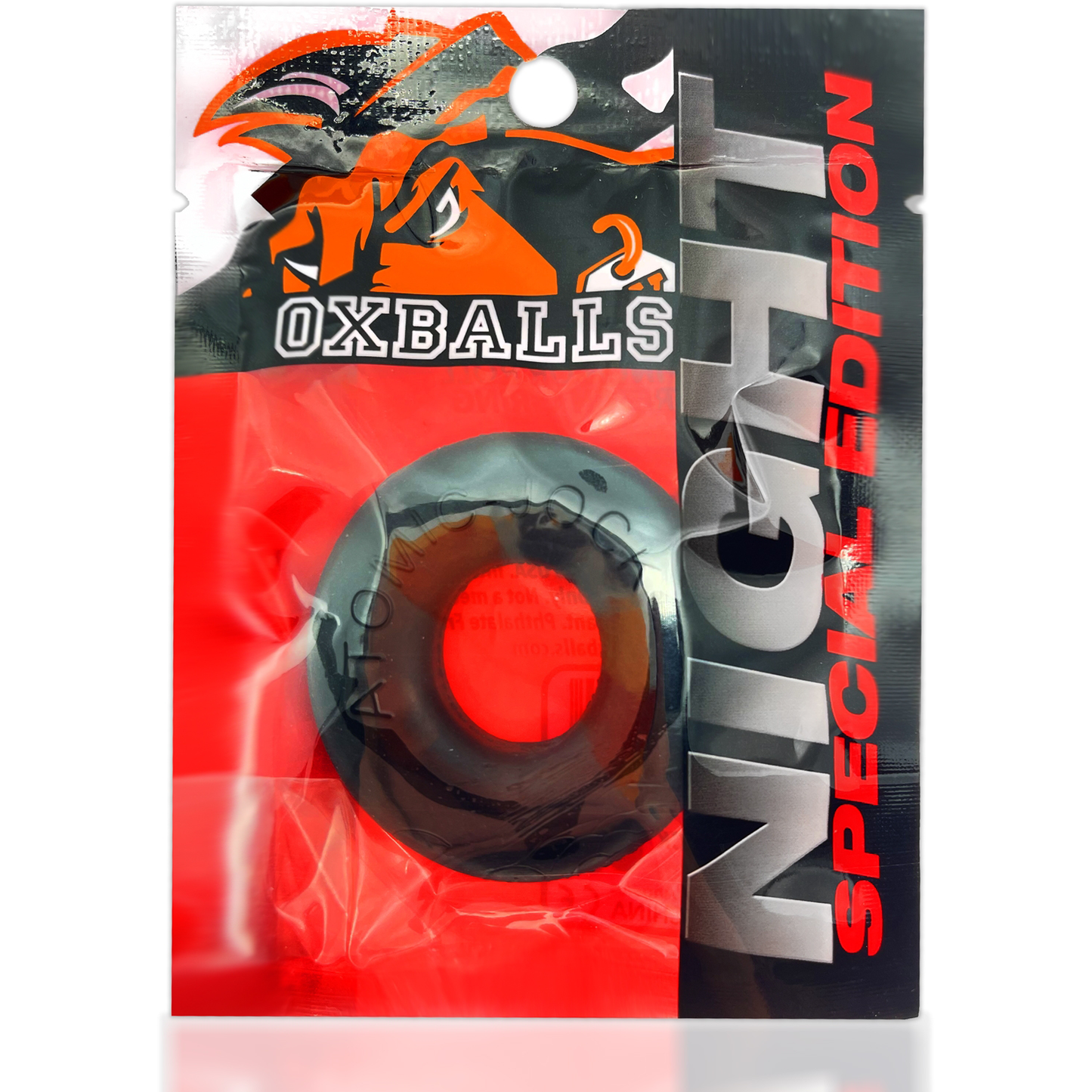 Do-Nut-2 Large Atomic Jock Cockring - Night Black