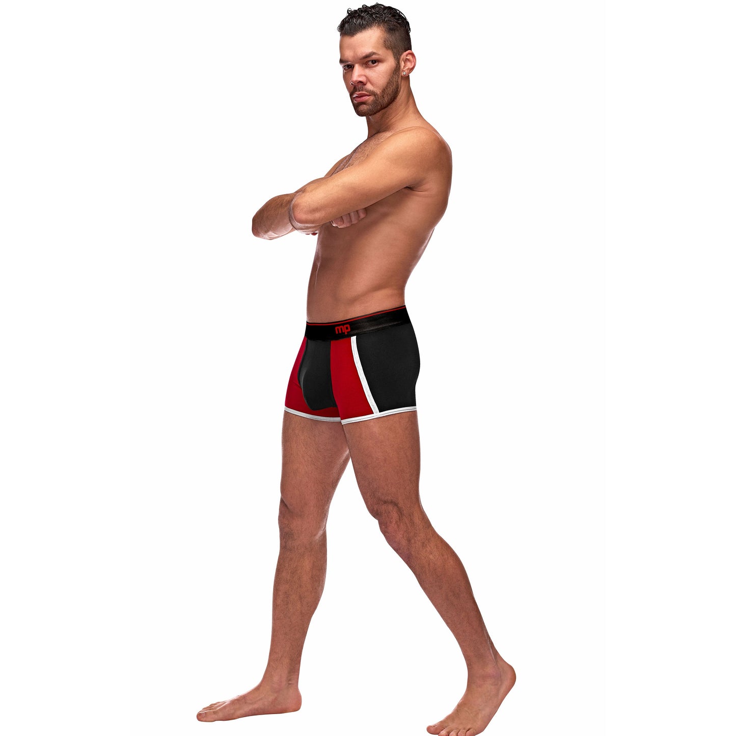 Retro Sport Panel Short - Medium - Black/ Red MP-155265BRMD