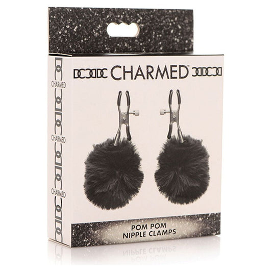 Pom Pom Nipple Clamps - Black