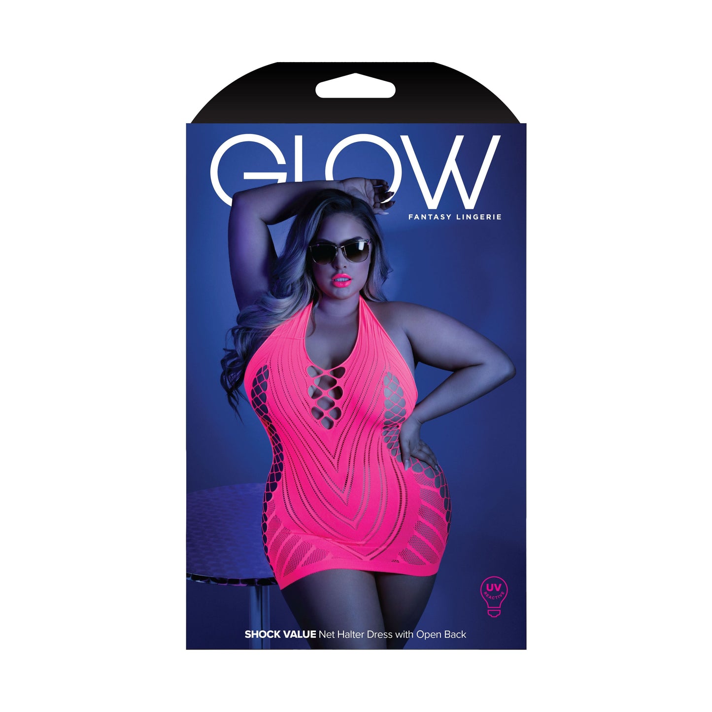 Shock Value Halter Dress - Queen - Neon Pink